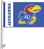 COLLEGIATE Kansas 2-Sided 11" x 18" Car Flag COLLEGIATE Kansas 2-Sided 11" x 18" Car Flag