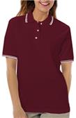 Blue Generation Ladies SS Collar/Cuff Pique Polo