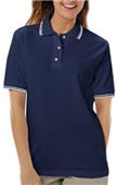 Blue Generation Ladies SS Collar/Cuff Pique Polo Blue Generation Ladies SS Collar/Cuff Pique Polo