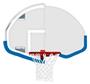 Bison Basketball DuraSkin for Fan-Shaped Backboard