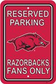 COLLEGIATE Arkansas Plastic Parking Sign COLLEGIATE Arkansas Plastic Parking Sign