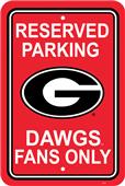 COLLEGIATE Georgia Plastic Parking Sign COLLEGIATE Georgia Plastic Parking Sign