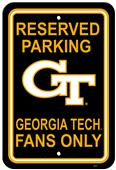 COLLEGIATE Georgia Tech Plastic Parking Sign COLLEGIATE Georgia Tech Plastic Parking Sign