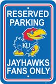 COLLEGIATE Kansas Plastic Parking Sign COLLEGIATE Kansas Plastic Parking Sign