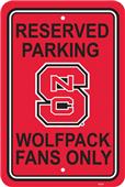 COLLEGIATE N. Carolina State Plastic Parking Sign