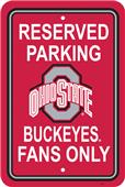 COLLEGIATE Ohio State Plastic Parking Sign
