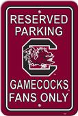 COLLEGIATE South Carolina Plastic Parking Sign COLLEGIATE South Carolina Plastic Parking Sign