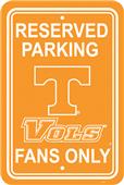 COLLEGIATE Tennessee Plastic Parking Sign COLLEGIATE Tennessee Plastic Parking Sign