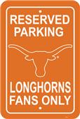 COLLEGIATE Texas Plastic Parking Sign