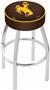 Holland University of Wyoming Chrome Bar Stool