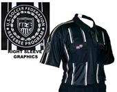 USSF Pro Soccer Referee Jerseys Black -Striped