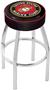 Holland United States Marine Corp Chrome Bar Stool
