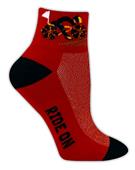Red Lion Cyclist-Ride On High Tech 1/4 Crew Socks Red Lion Cyclist-Ride On High Tech 1/4 Crew Socks