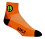 Red Lion Peace Sign High Tech 1/4 Crew Socks