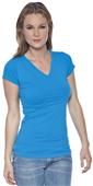 In Your Face Apparel Jr V-Neck Cap Sleeve Shirts