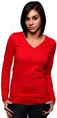 In Your Face Apparel Jr V-Neck Long Sleeve Shirts