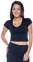 In Your Face Apparel Junior Cap Sleeve Crop Tee