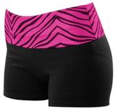 Pizzazz Roll Down Zebra Waist Shorts Pizzazz Roll Down Zebra Waist Shorts