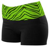 Pizzazz Roll Down Zebra Waist Shorts Pizzazz Roll Down Zebra Waist Shorts