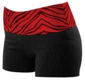 Pizzazz Roll Down Zebra Waist Shorts Pizzazz Roll Down Zebra Waist Shorts