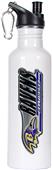 NFL Baltimore Ravens White Stainless Water Bottle