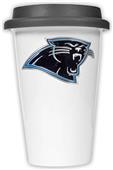NFL Carolina Panthers Ceramic Cup with Black Lid