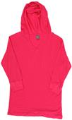 J America Womens Vanity 3/4 Sleeve Hooded Tee