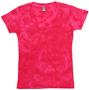 J America Womens Vanity Tie Dye Deep V Veck Tee