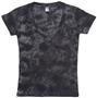 J America Womens Vanity Tie Dye Deep V Veck Tee