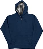 J America Vintage Plaid Lined 1/4 Zip Hoodies