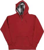 J America Vintage Plaid Lined 1/4 Zip Hoodies