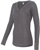 J America Womens Thermal Henley