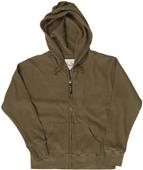 J America Womens Allison Jumbo Thermal Zip Hoodie