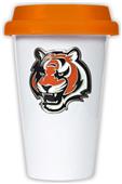 NFL Cincinnati Bengals Ceramic Cup with Orange Lid