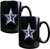 NFL Dallas Cowboys Black Ceramic Mug (Set of 2)