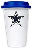 NFL Dallas Cowboys Ceramic Cup with Blue Lid