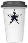 NFL Dallas Cowboys Ceramic Cup with Black Lid