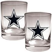 NFL Dallas Cowboys 14oz 2 piece Rocks Glass Set