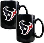 NFL Houston Texans Black Ceramic Mug (Set of 2)