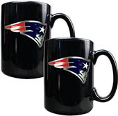 NFL Patriots Black Ceramic Mug (Set of 2)