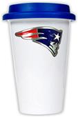 NFL Patriots Ceramic Cup with Blue Lid