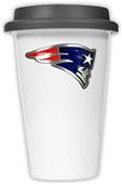 NFL Patriots Ceramic Cup with Black Lid