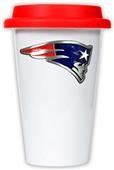 NFL Patriots Ceramic Cup with Red Lid