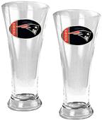 NFL Patriots 2 Piece Pilsner Glass Set