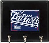 NFL Patriots Wood Keyhook Rack