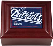 NFL Patriots Mahogany Keepsake Box