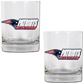 NFL Patriots 2 piece Rocks Glass Set