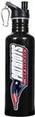 NFL Patriots Black Stainless Water Bottle