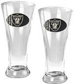 NFL Oakland Raiders 2 Piece Pilsner Glass Set