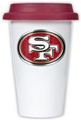 NFL San Francisco 49ers Ceramic Cup w/Maroon Lid